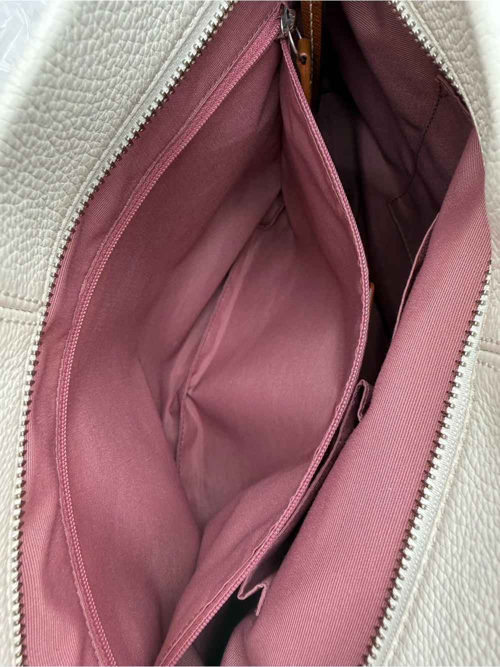 COACH EAST WEST DUFFLE WHITE/BROWN BAG - Picture 11 of 12